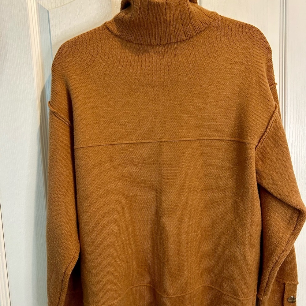 🧡”Tahari” Rust Brown Very Soft Gold Button Front Cardigan w/ Pockets Size M🧡 - Picture 5 of 15